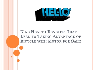 Reliable and Affordable Bicycle With Motor for Sale