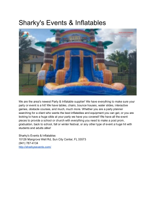 Sharky's Events & Inflatables