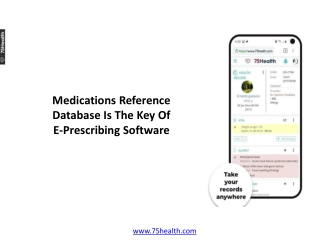 Medications Reference Database Is The Key Of E-Prescribing Software