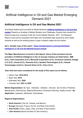 Artificial Intelligence in Oil and Gas Market