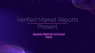 Aquaponics Market Size And Forecast