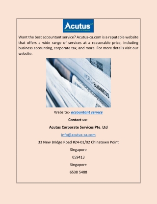 Accountant Service |acutus-ca.com