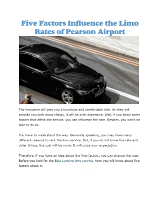 east lansing limo service