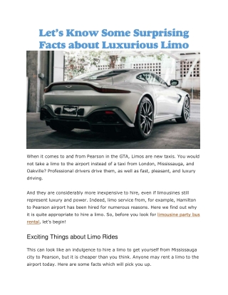 limousine party bus rental
