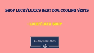 Shop Luckyluxx’s Best Dog Cooling Vests