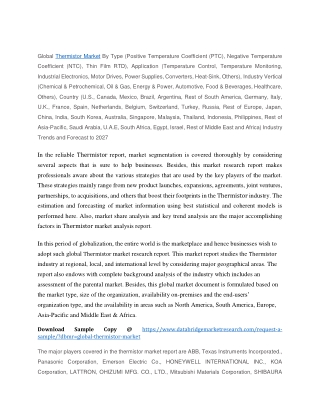 Thermistor Market