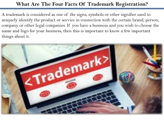 What Are The Four Facts Of Trademark Registration?