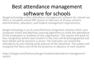 Best attendance management software for schools
