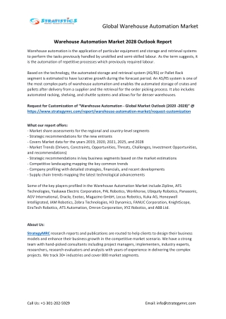 Warehouse Automation Market Forecasts to 2028
