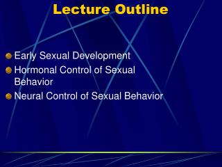 Lecture Outline