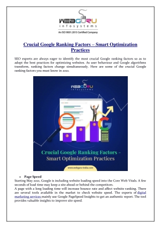 Crucial Google Ranking Factors – Smart Optimization Practices