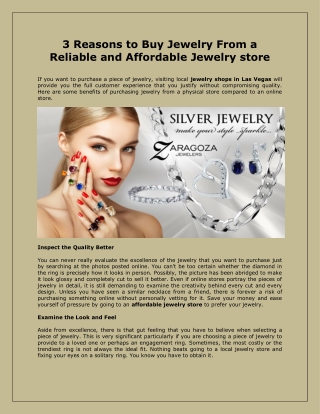 3 Reasons to Buy Jewelry From a Reliable and Affordable Jewelry store-converted