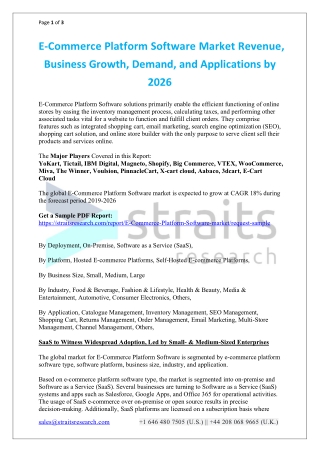 E-Commerce Platform Software Market