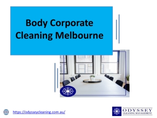 Body Corporate Cleaning Melbourne