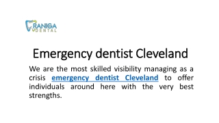 Emergency dentist Cleveland