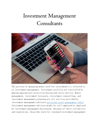 Investment Management Consultants