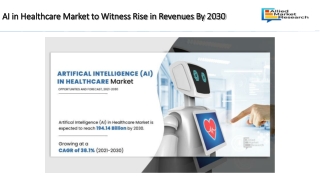 AI in Healthcare Market to Witness Rise in Revenues By 2030