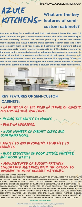 Azule Kitchens- What are the key features of semi-custom cabinets