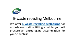 E-waste recycling Melbourne