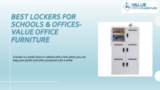 Best Lockers For Schools & Offices- Value Office Furniture