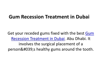 Gum Recession Treatment in Dubai