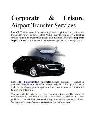 VIP Transportation Naples FL