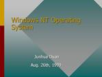 Windows NT Operating System