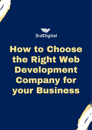 Choose the Right Web Development Agency for your Business