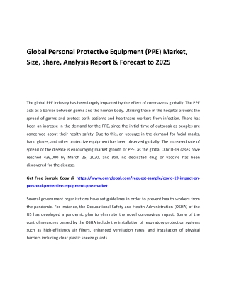 Global Personal Protective Equipment (PPE) Market
