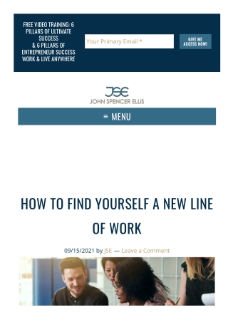 How to Find Yourself a New Line Of Work
