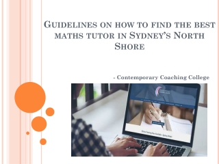 Guidelines on how to find the best maths tutor in Sydney’s North Shore