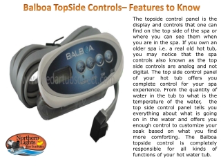 Balboa TopSide Controls– Features to Know