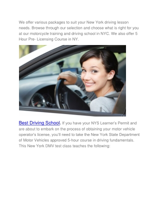 driving school in queens village
