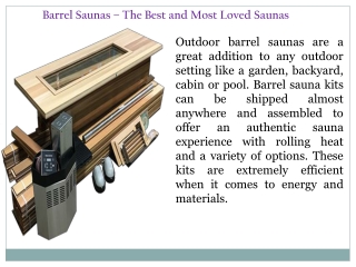 Barrel Saunas – The Best and Most Loved Saunas