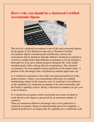 Get The Best Chartered Certified Accountants in Sipson.