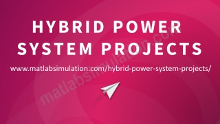 Hybrid Power System Projects