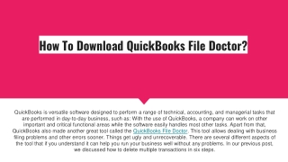How To Download QuickBooks File Doctor_