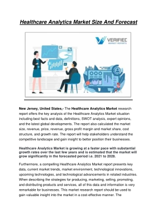 Healthcare Analytics Market
