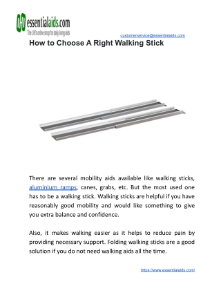 How to Choose A Right Walking Stick