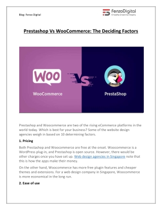 Prestashop Vs WooCommerce: The Deciding Factors