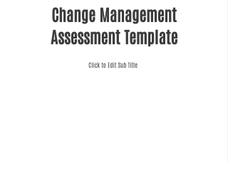 Change Management Assessment Template