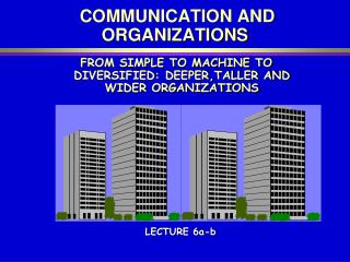 COMMUNICATION AND ORGANIZATIONS