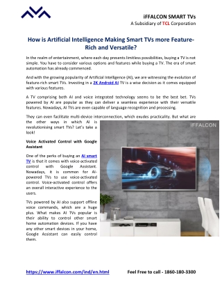 How is Artificial Intelligence Making Smart TVs more Feature-Rich and Versatile?