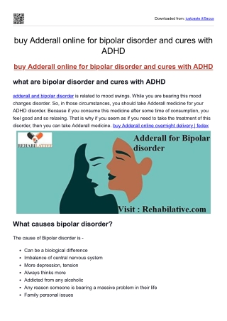 buy Adderall online for bipolar disorder and cures with ADHD