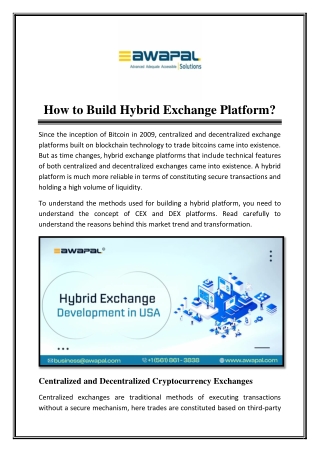 How to Build Hybrid Exchange Platform?