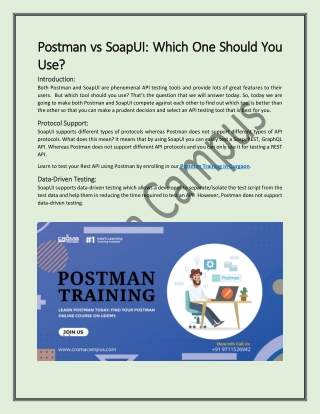 Postman vs SoapUI Which One Should You Use