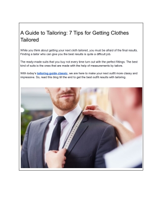 A Guide to Tailoring_ 7 Tips for Getting Clothes Tailored