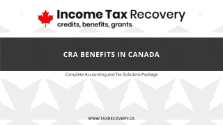 CRA Benefits in Canada