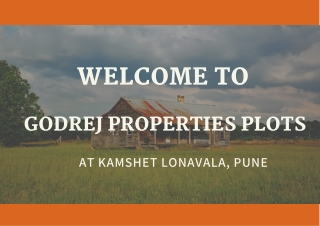 Godrej Plots Lonavala Kamshet - Live The Sky Life - At Pune