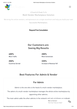 Multi-Vendor Marketplace eCommerce Solution | PixelCrayons